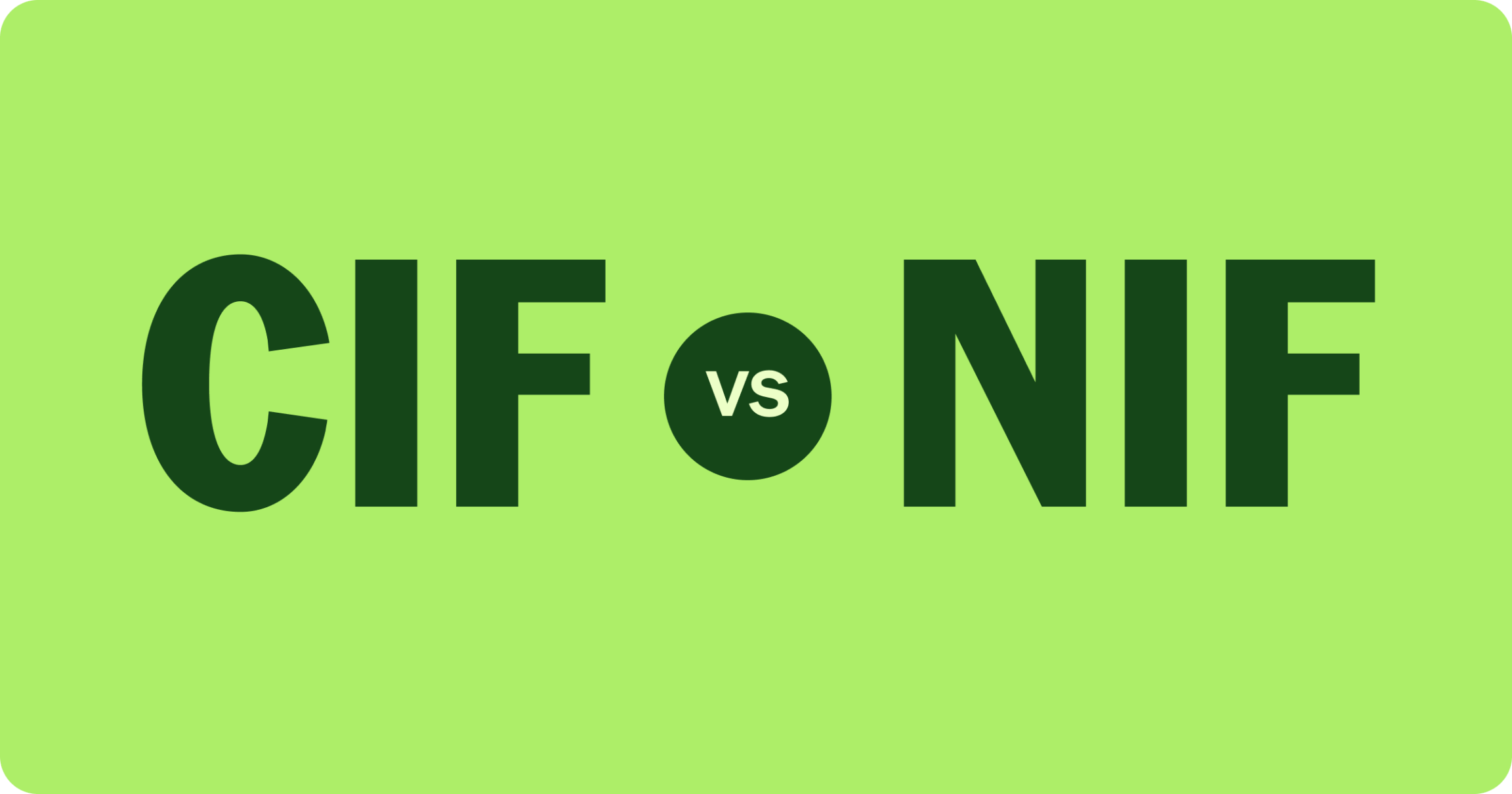 Diferencias entre NIF y CIF