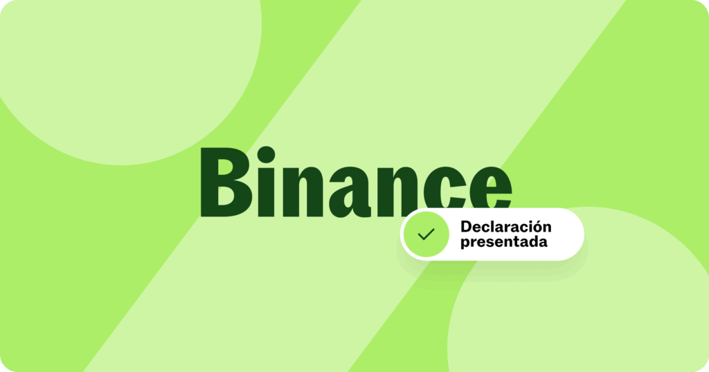 Declarar las criptomonedas de Binance