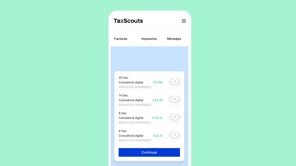 Gif del open banking en Taxfix