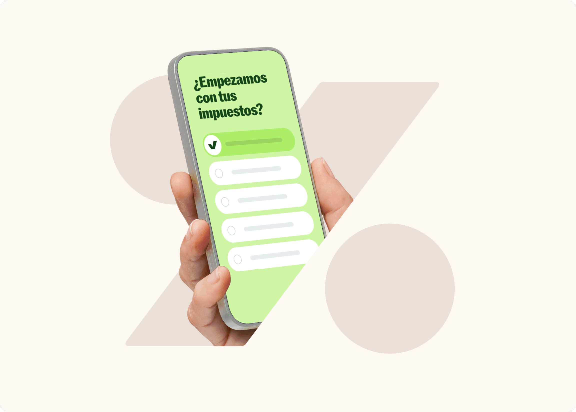 Mock up que muestra el producto de la gestoría online Taxfix para presentar impuestos