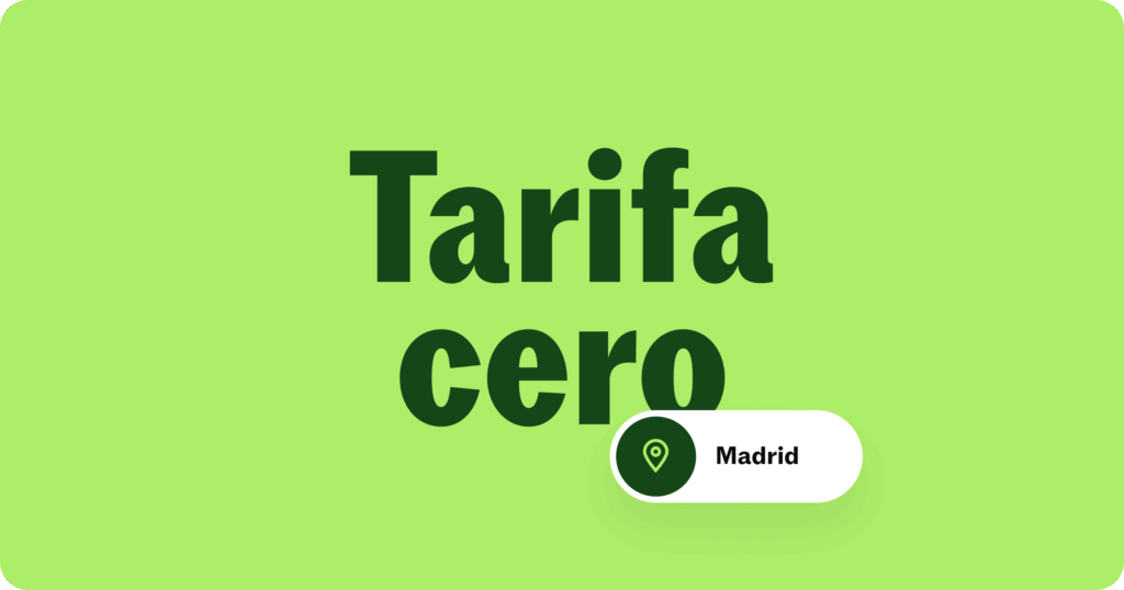 Tarifa cero en Madrid