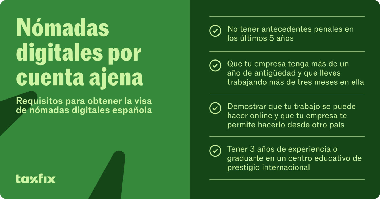 Requisitos de la nueva visa española para nómadas digitales por cuenta ajena