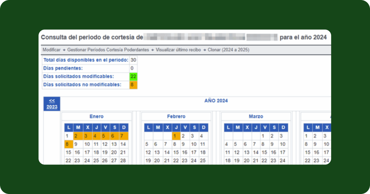 Solicitud de los días de cortesía en la AEAT